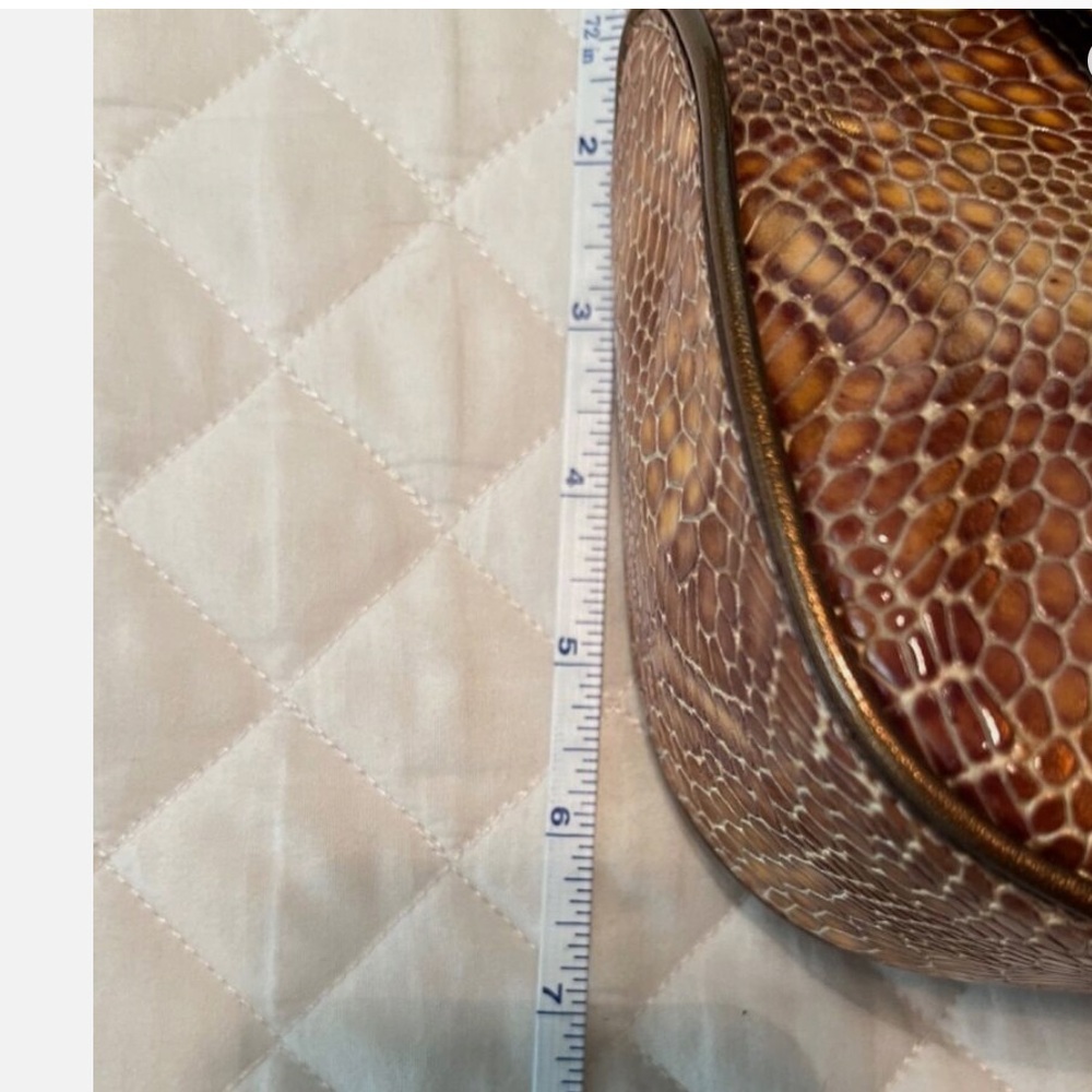 BRAHMIN Patent Python EUC Handbag - Picture 7 of 12